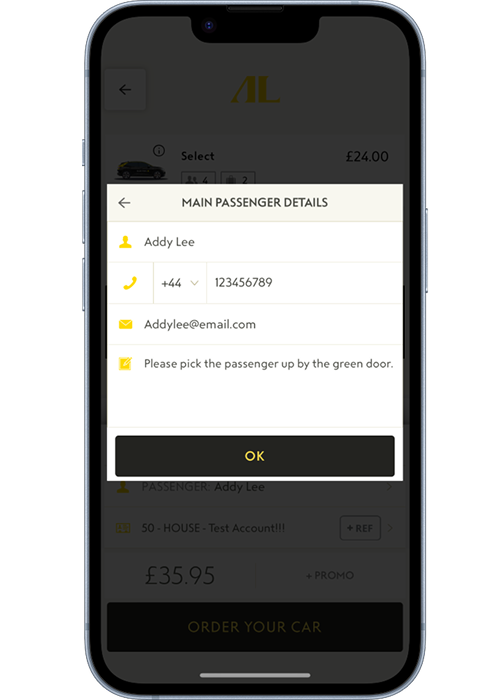 add journey and passenger details