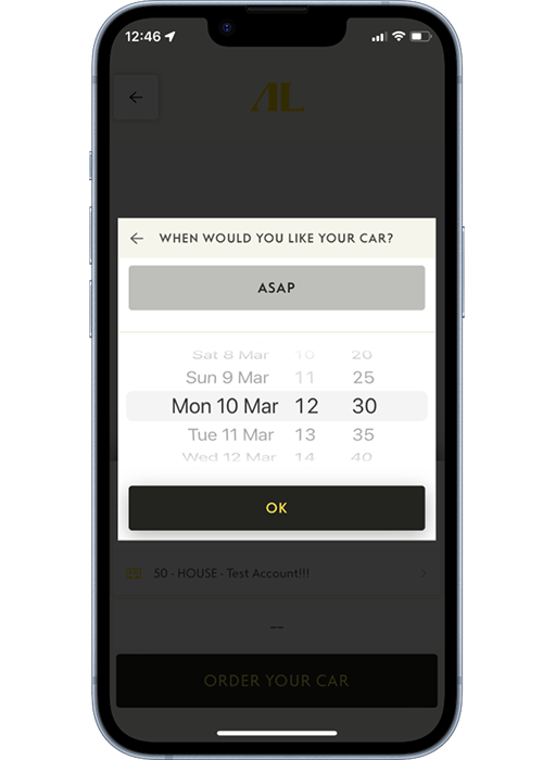 pre book 12 months in advance with addison lee app