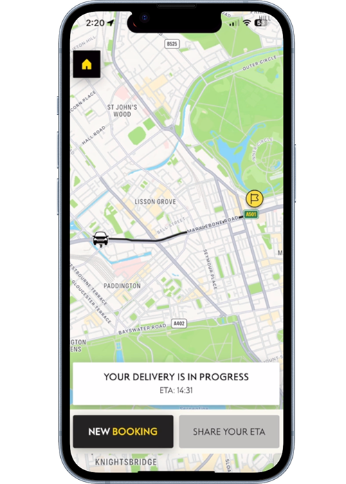 addison lee app to track your journey or delivery in real time