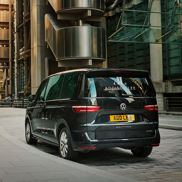 back of Addison Lee mulitvan Car